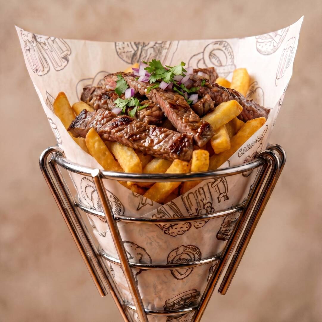 Arrachera Papas