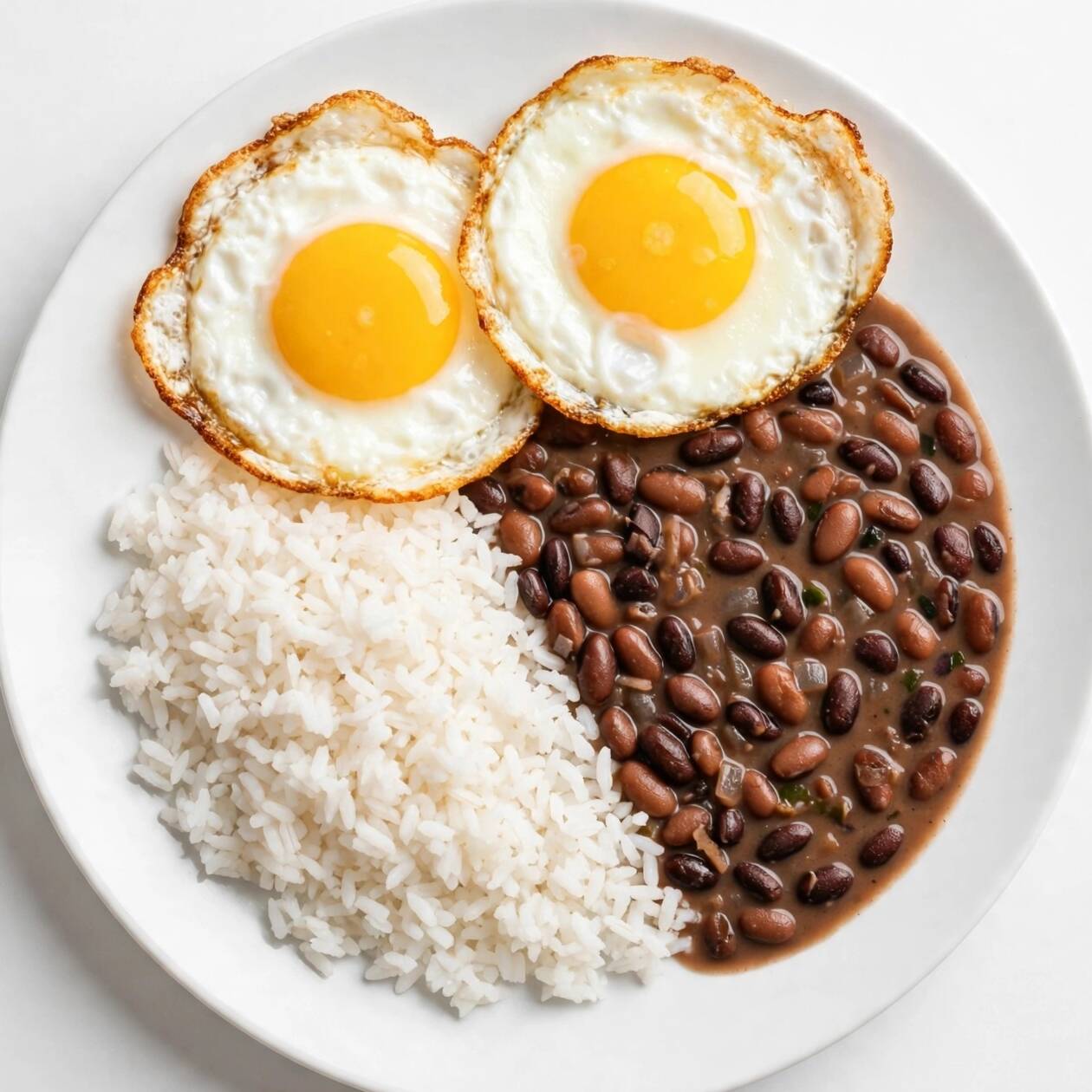 Arroz Con Frijoles Y Huevos