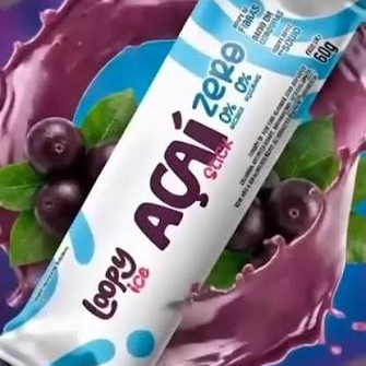 Geladinho de açaí zero lactose e zero adição de açúcar