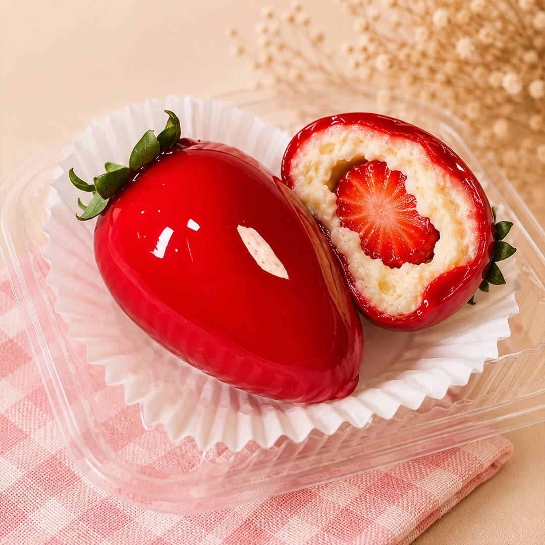 Morango do Amor feito com morango fresco e selecionado, envolvido por uma generosa camada de brigadeiro de Ninho e finalizado com uma fina camada crocante e brilhante de calda. Produzido artesanalmente no dia para garantir qualidade e muito sabor.