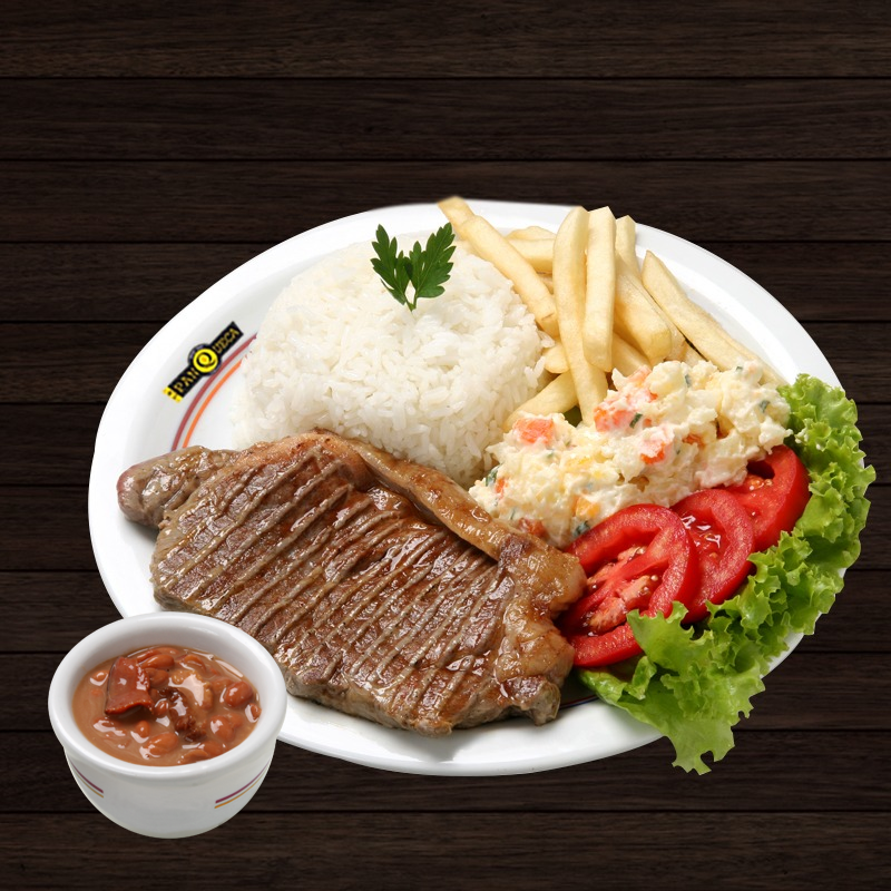 Arroz, Feijão, Fritas, Maionese e Salada de Alface e Tomate + 1 Coca-Cola 200ml