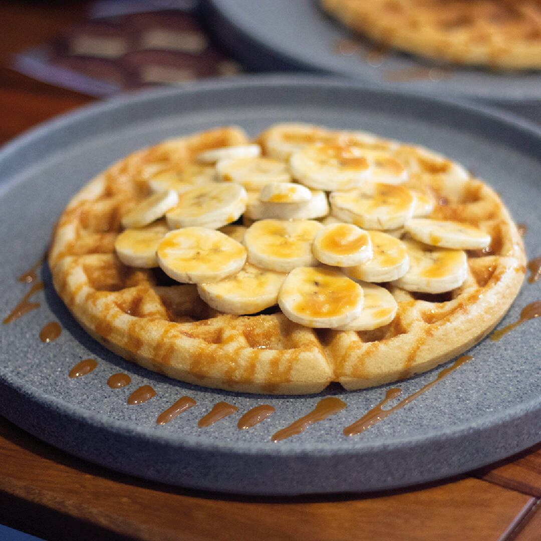 Waffle de plátano