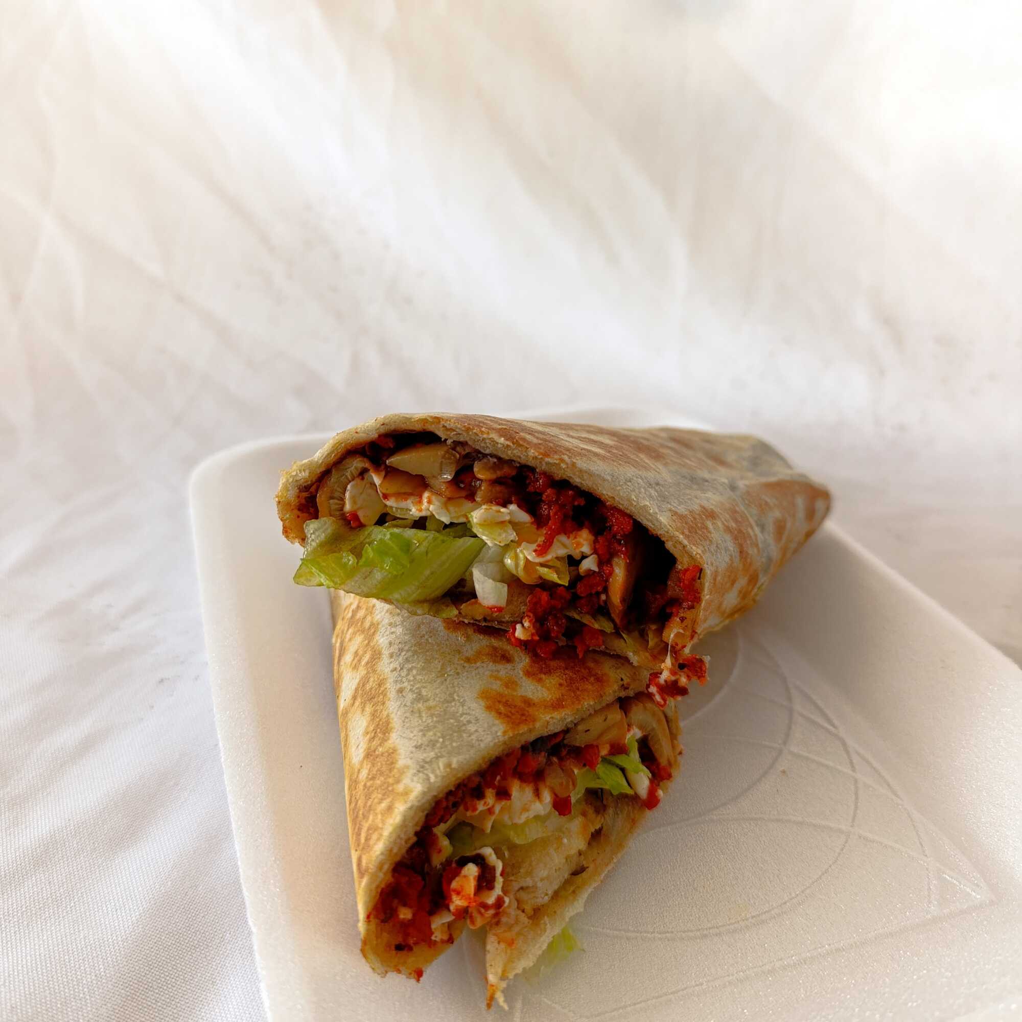 BURRITO DE CHAMPIÑON CON CHORIZO