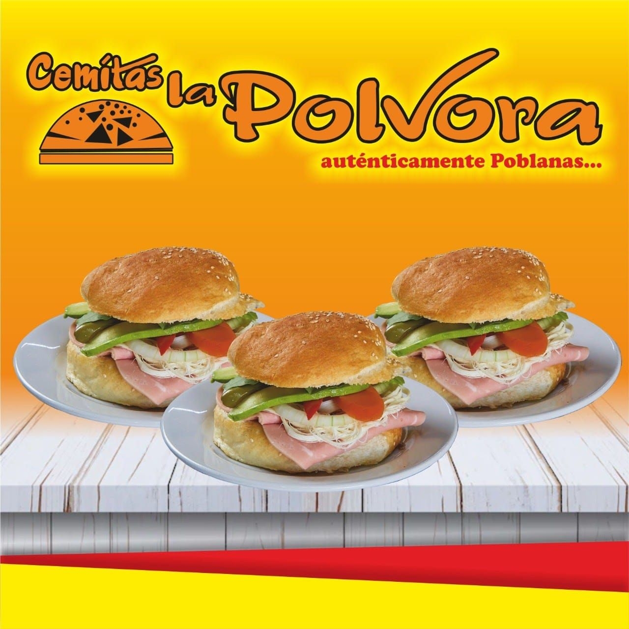 3 Cemitas de Queso de Puerco