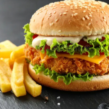 Hamburguesa de Pollo en Combo