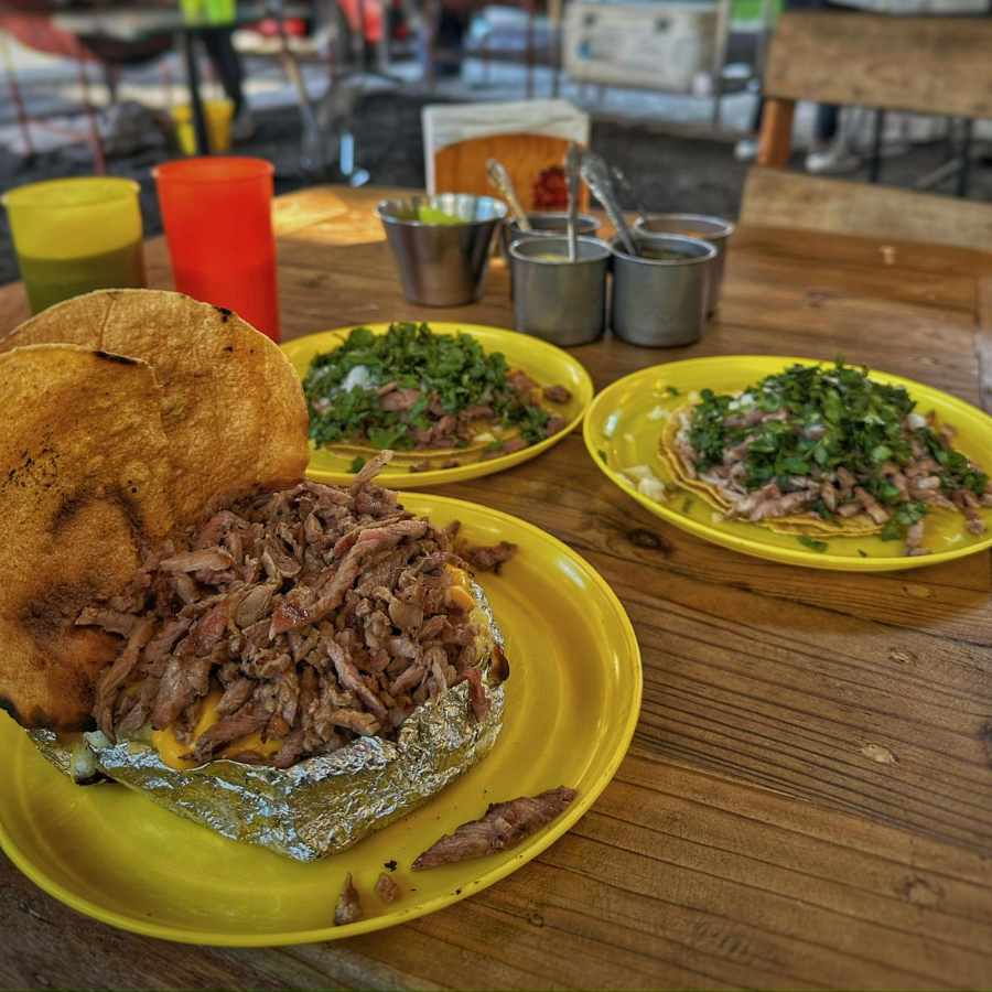 paquete 2 papa con proteina y tacos