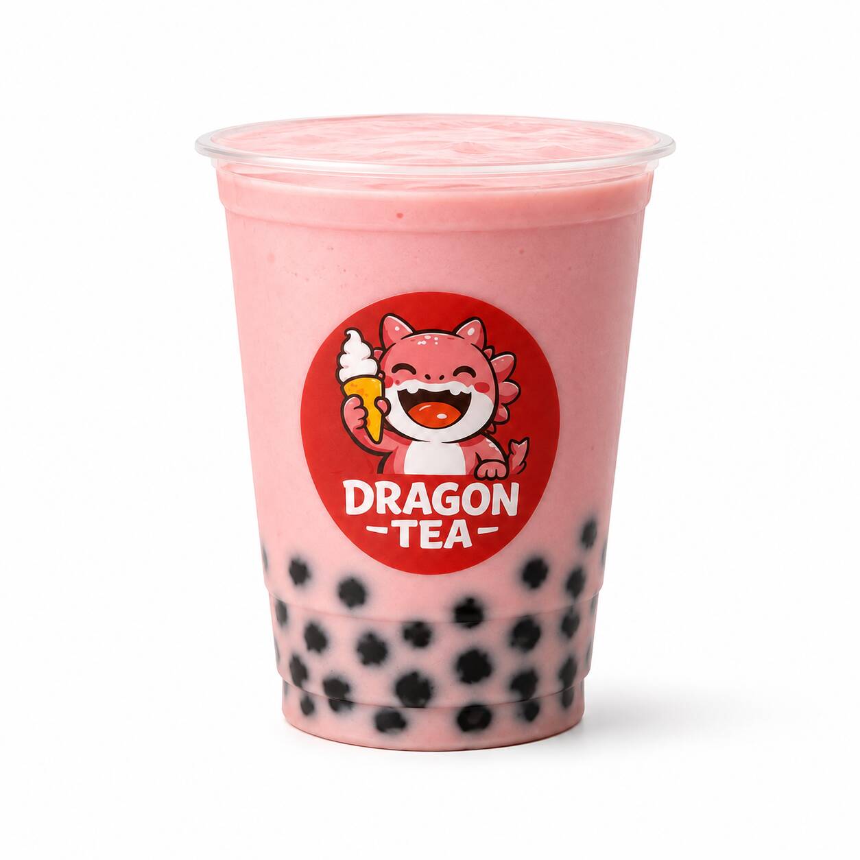 Té con Leche de Fresa con Perlas