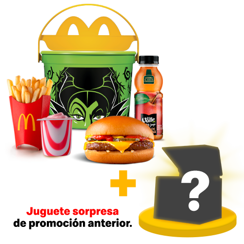 Cajita Feliz Hamburguesa con Queso + Juguete de promoción anteri