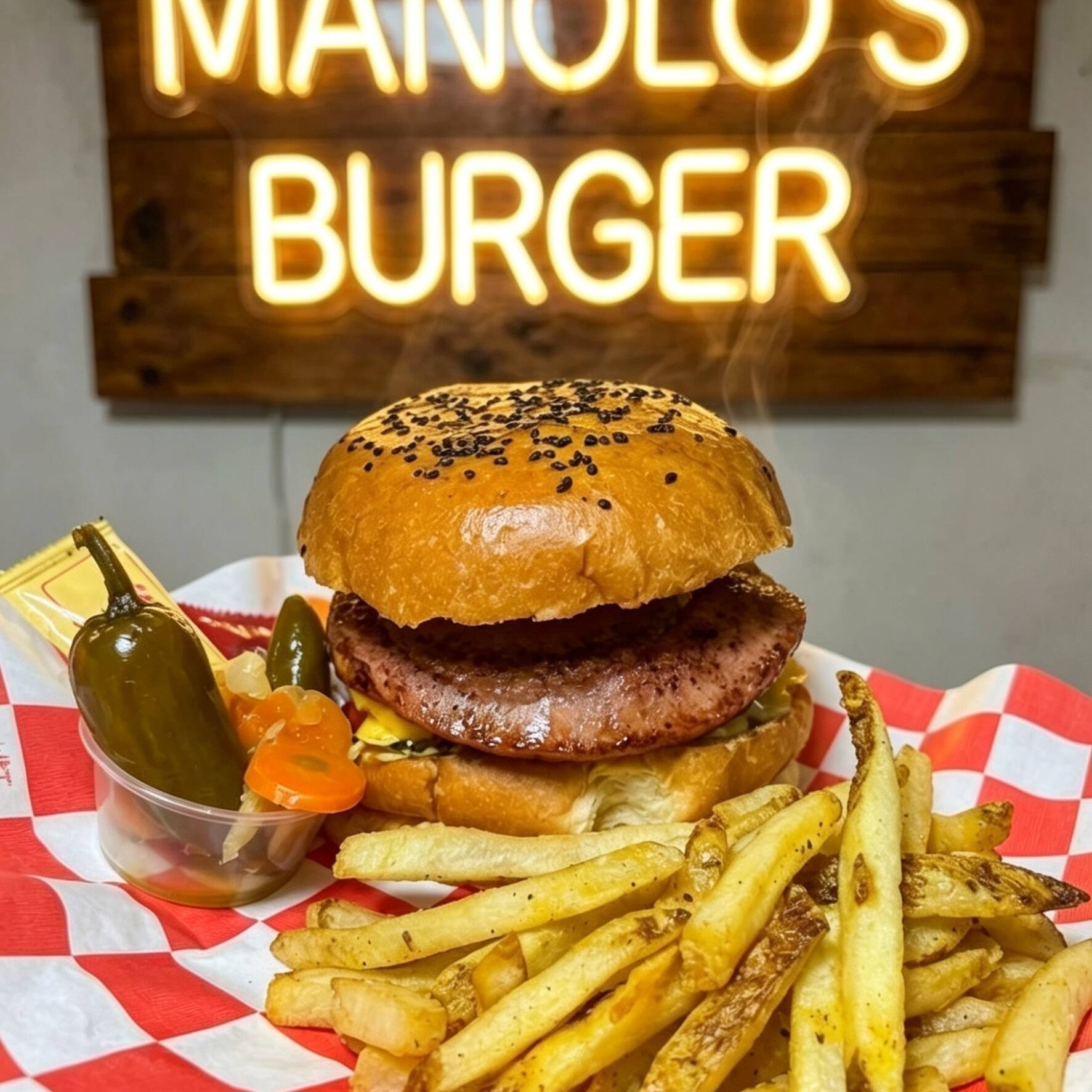 Hamburguesa Sencilla Papas