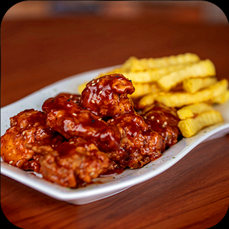Alas BBQ + Papas Fritas y Gaseosa