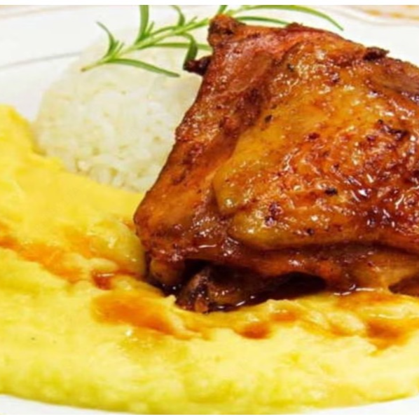 1/4 Pollo Brasa con Puré de Papa