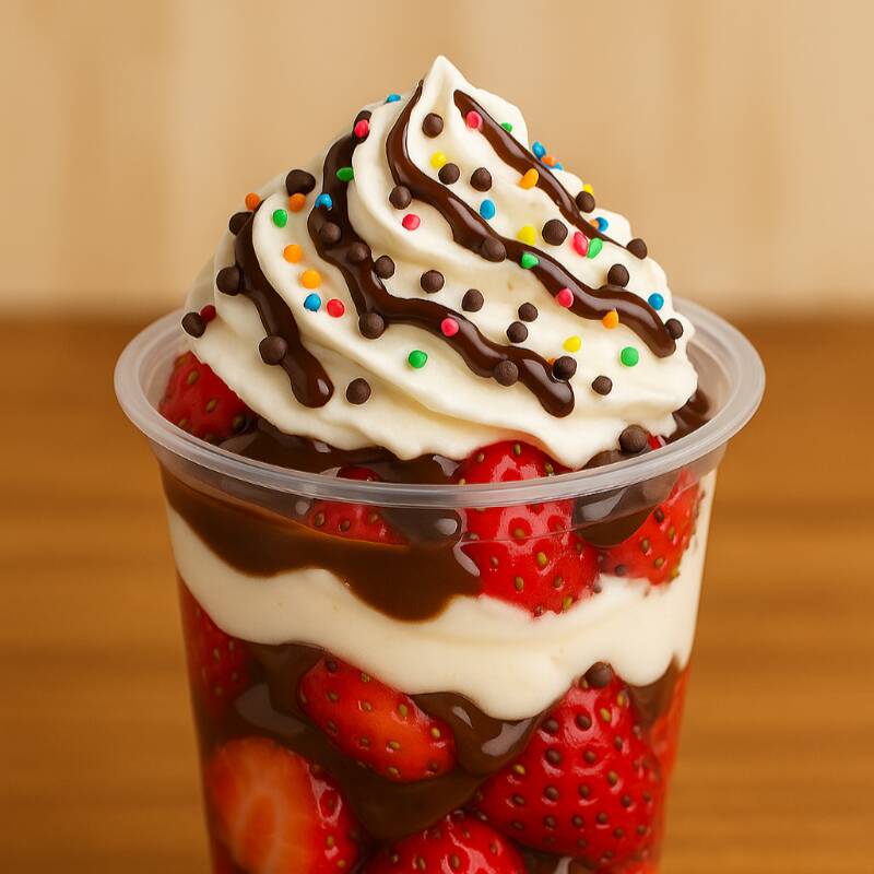 Fresas con Crema de 250ml 6 Ingredientes