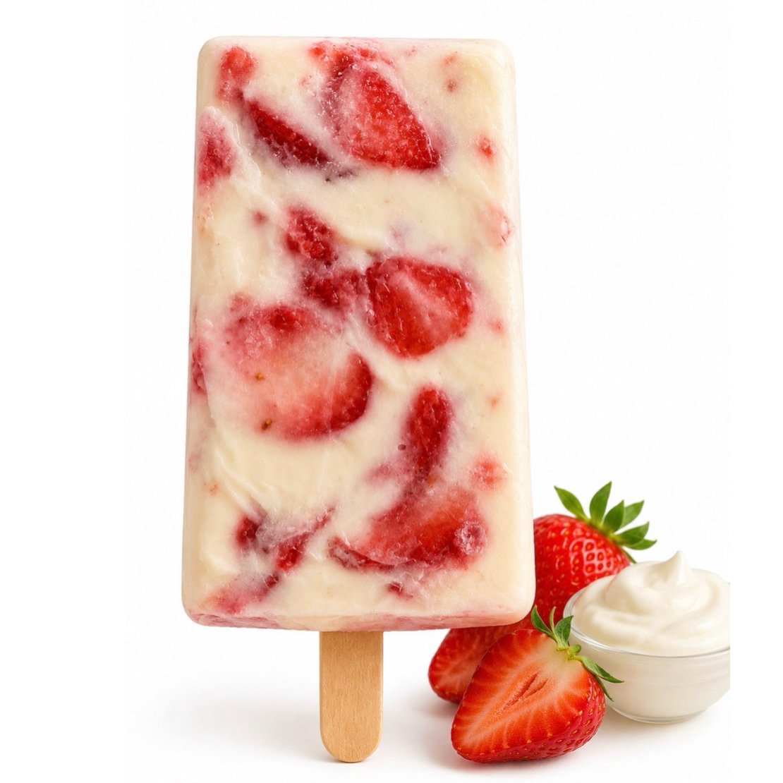 Paleta Fresas con crema