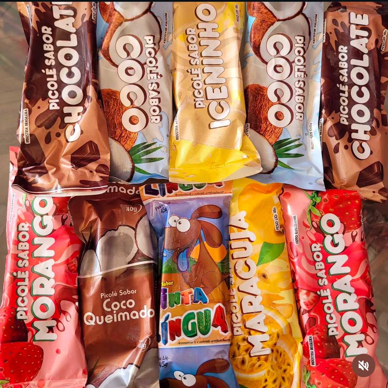 100 PICOLÉS CREMOSOS , SABORES SORTIDOS