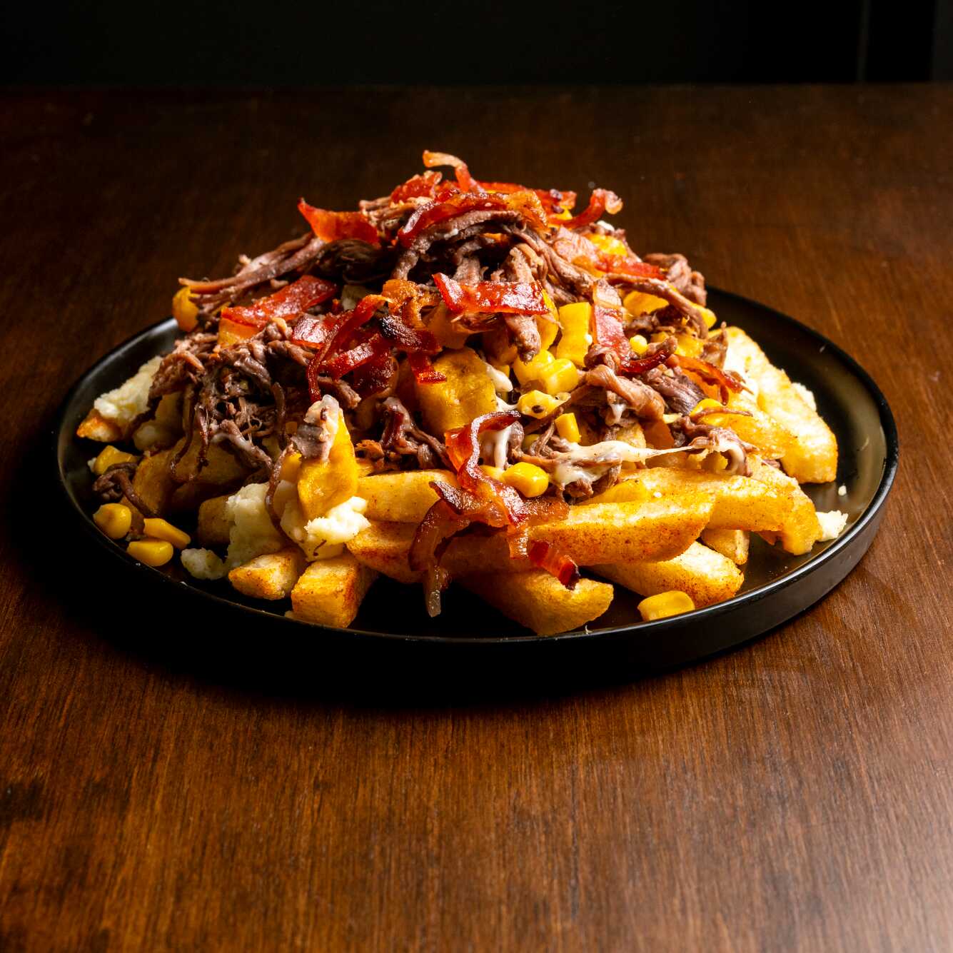Papas con carne Desmechada