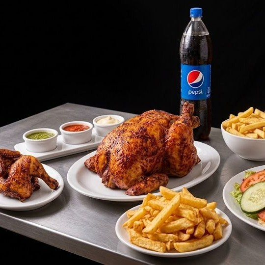 1 Pollo y Medio + 1 Gaseosa 1.5 L