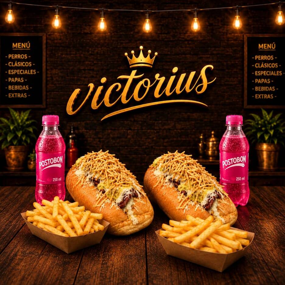 2 buti perros + papas + bebidas 250 ml
