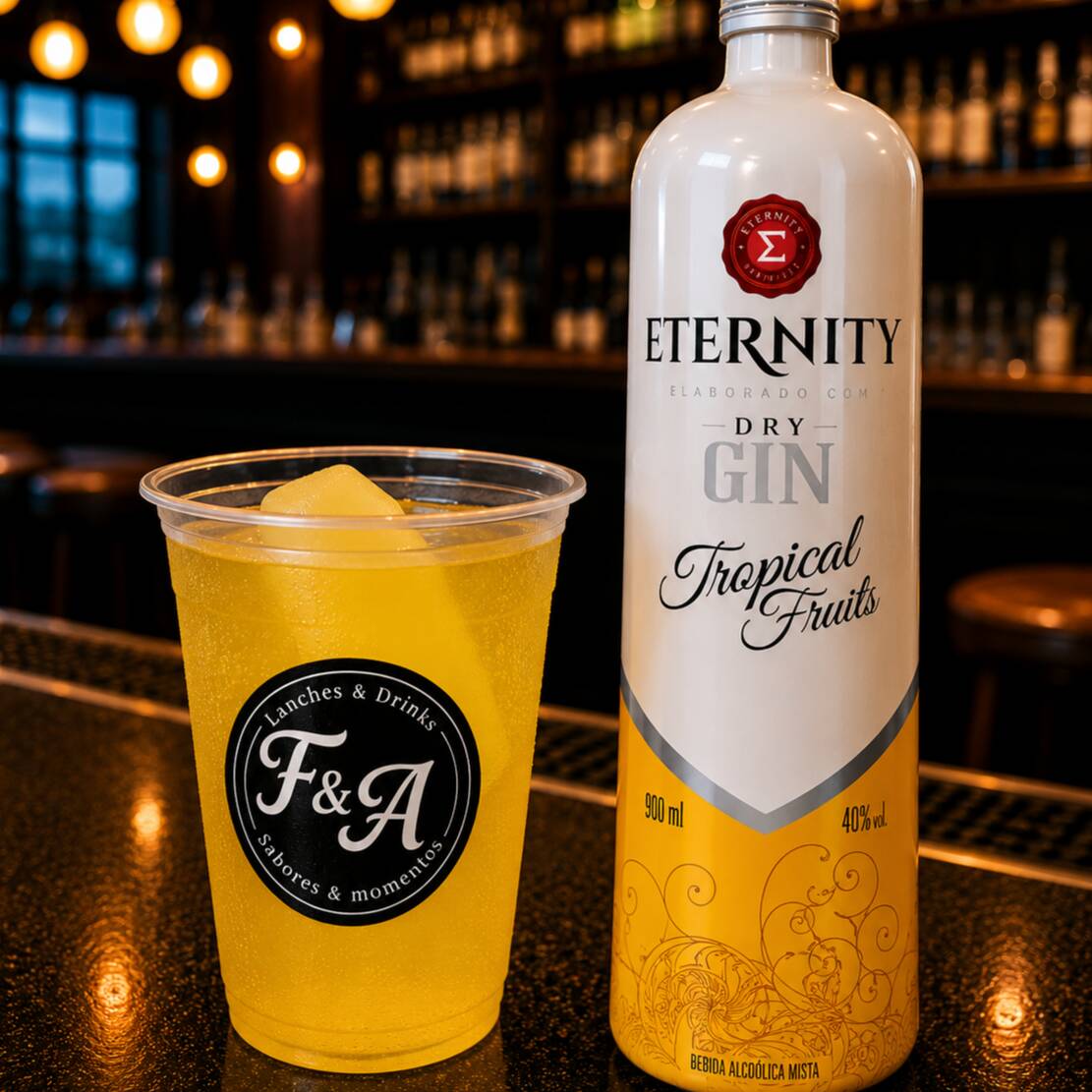 -Copão de 500ml
-2 doses de Gin Eternity Tropical
-Energetico a sua escolha
-Sabor de gelo a sua escolha