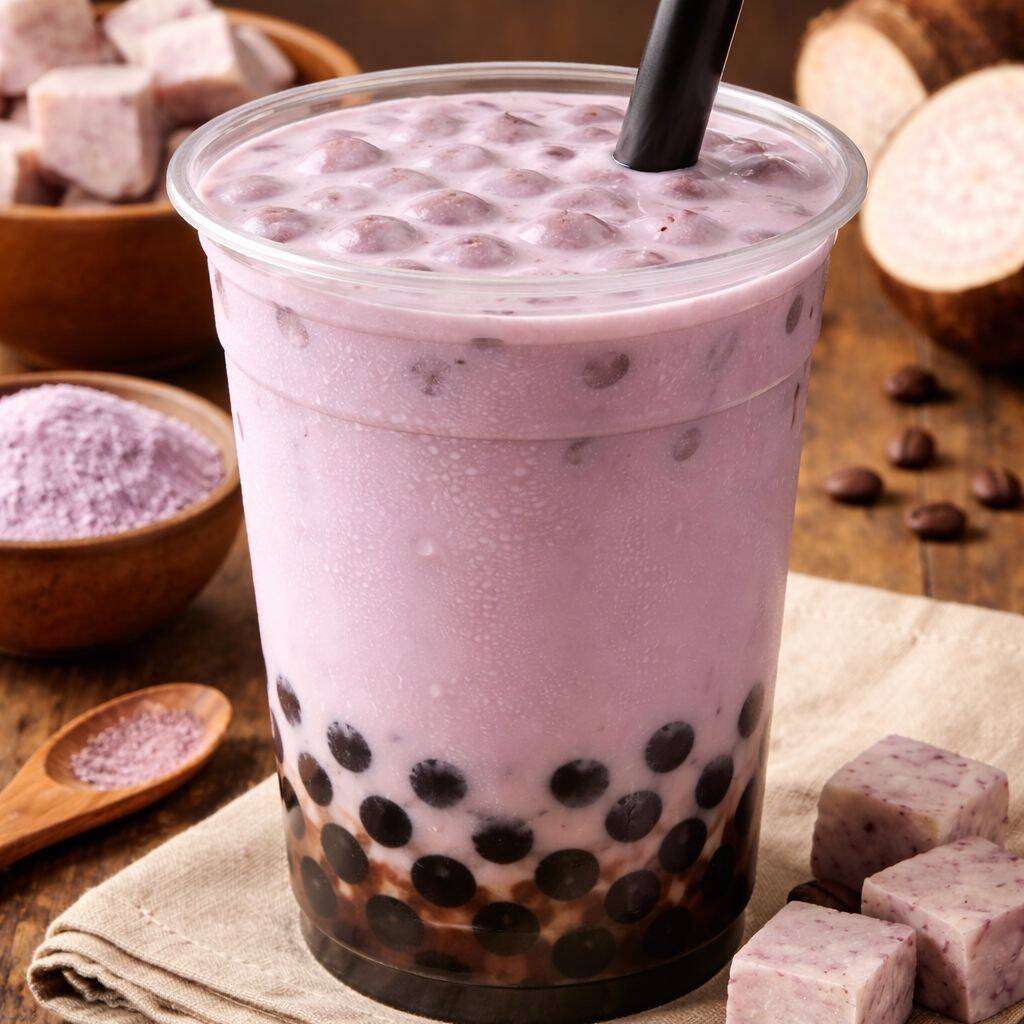 Bubble Tea Taro 16 Onz