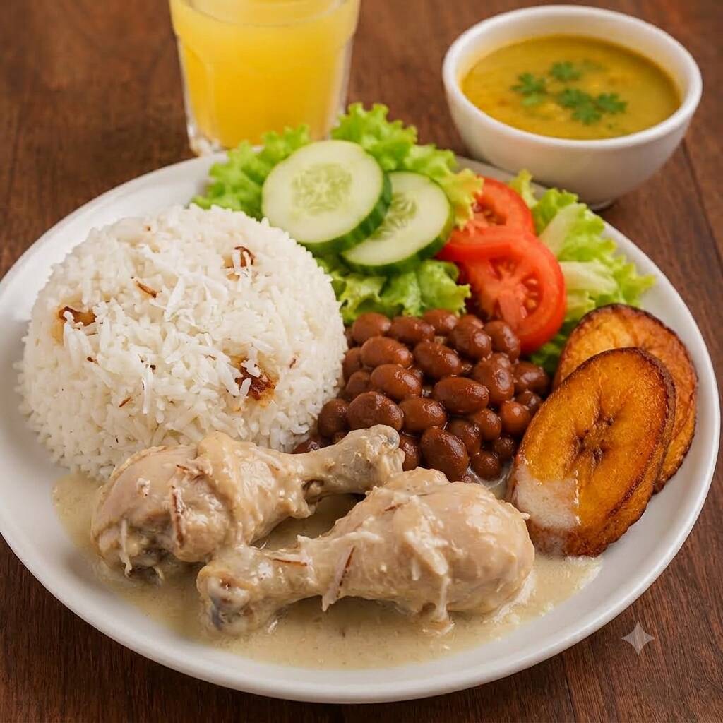 Gallina Guisada en Zumo de Coco