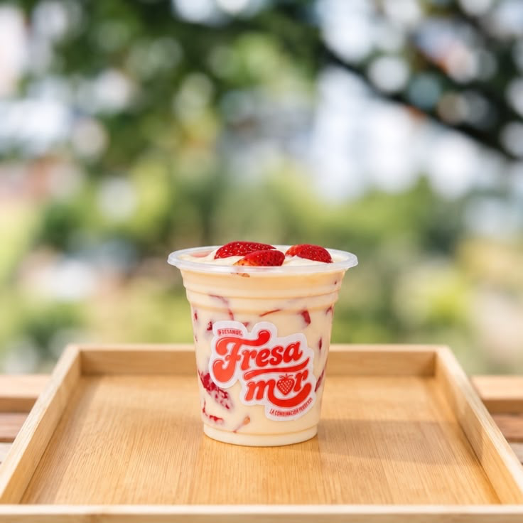 Fresas Con Crema y Queso 10 Onzas
