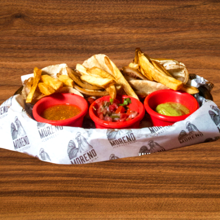 Tacos de Arrachera 3Pzas, con Papas.
