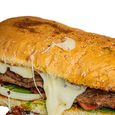 Torta Campechana Bisteck de Puerco con Chorizo