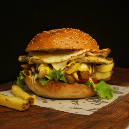 Hamburguesa Royal con Pechuga a la Plancha