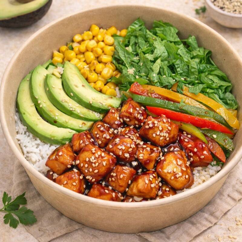 BOWL DE POLLO AGRIDULCE