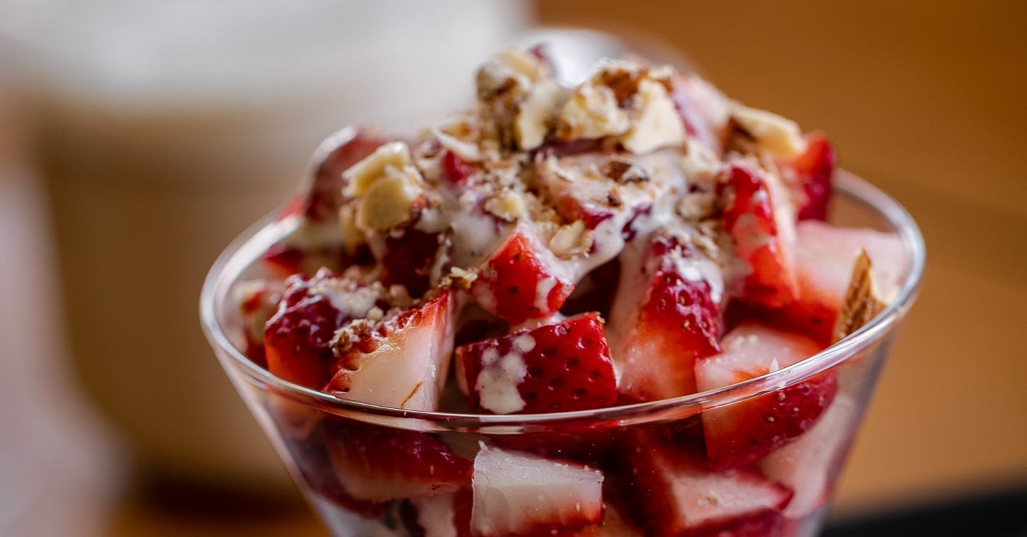 Fresas con crema