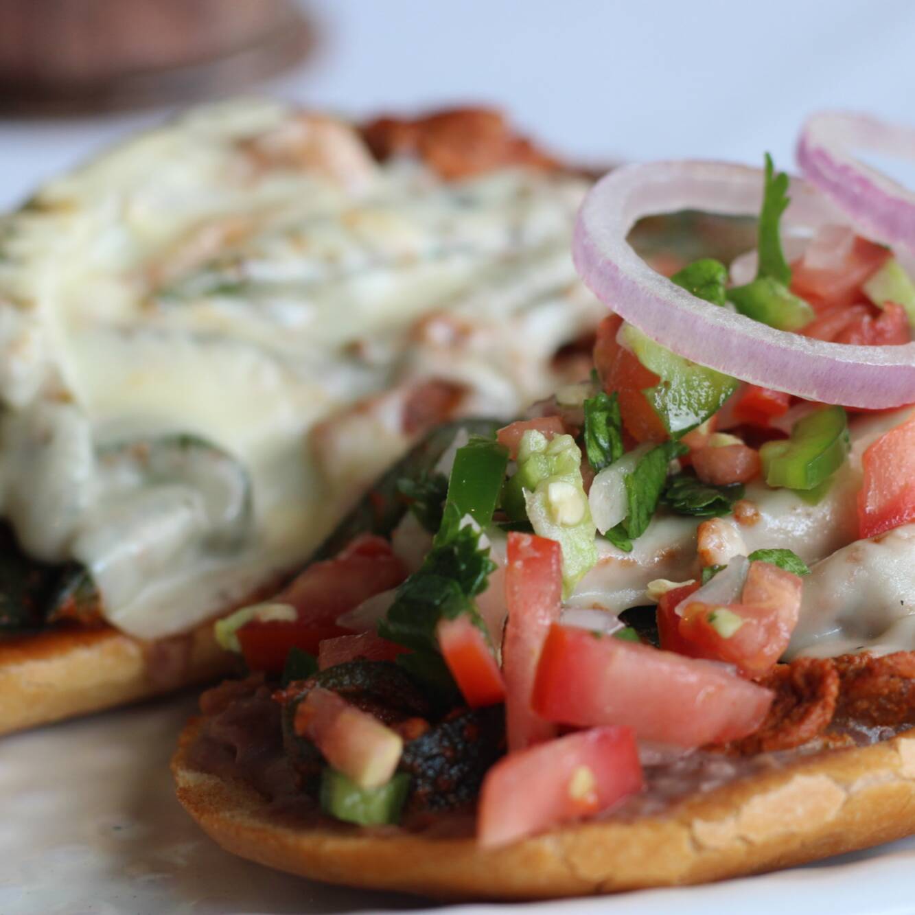 Molletes de Vegetarianos