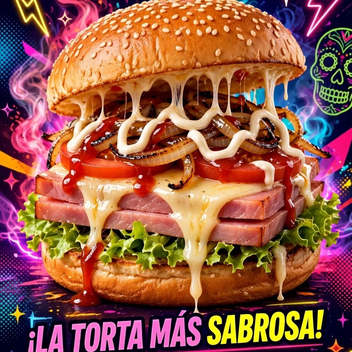 3 tortas de jamón y queso