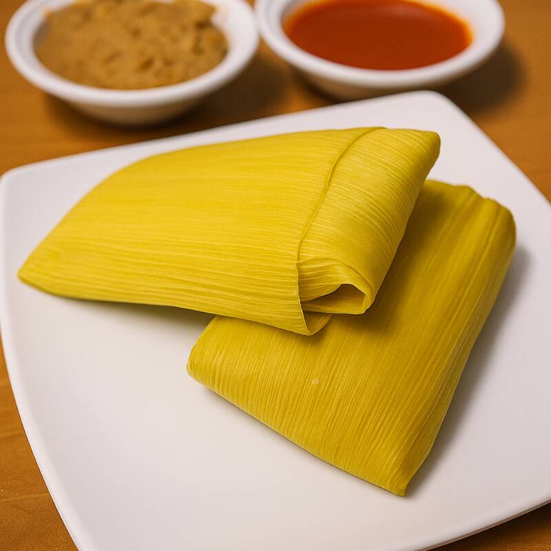 Tamal de Pollo en Salsa Verde