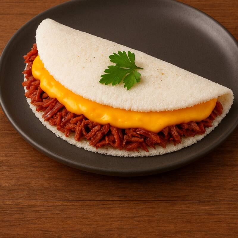 Carne de Sol Desfiada com Queijo Coalho.