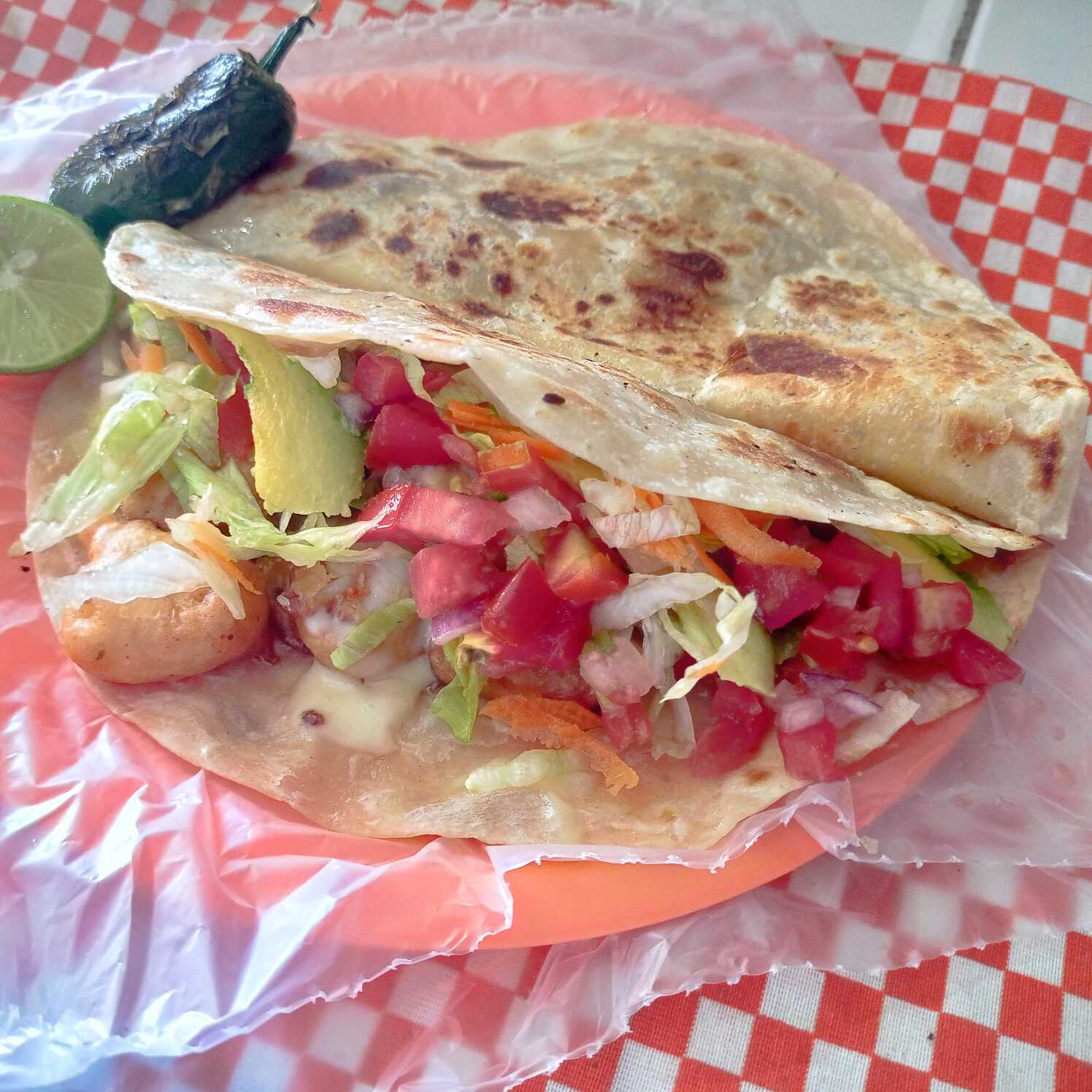 Quesadilla de Harina de Pescado Capeado