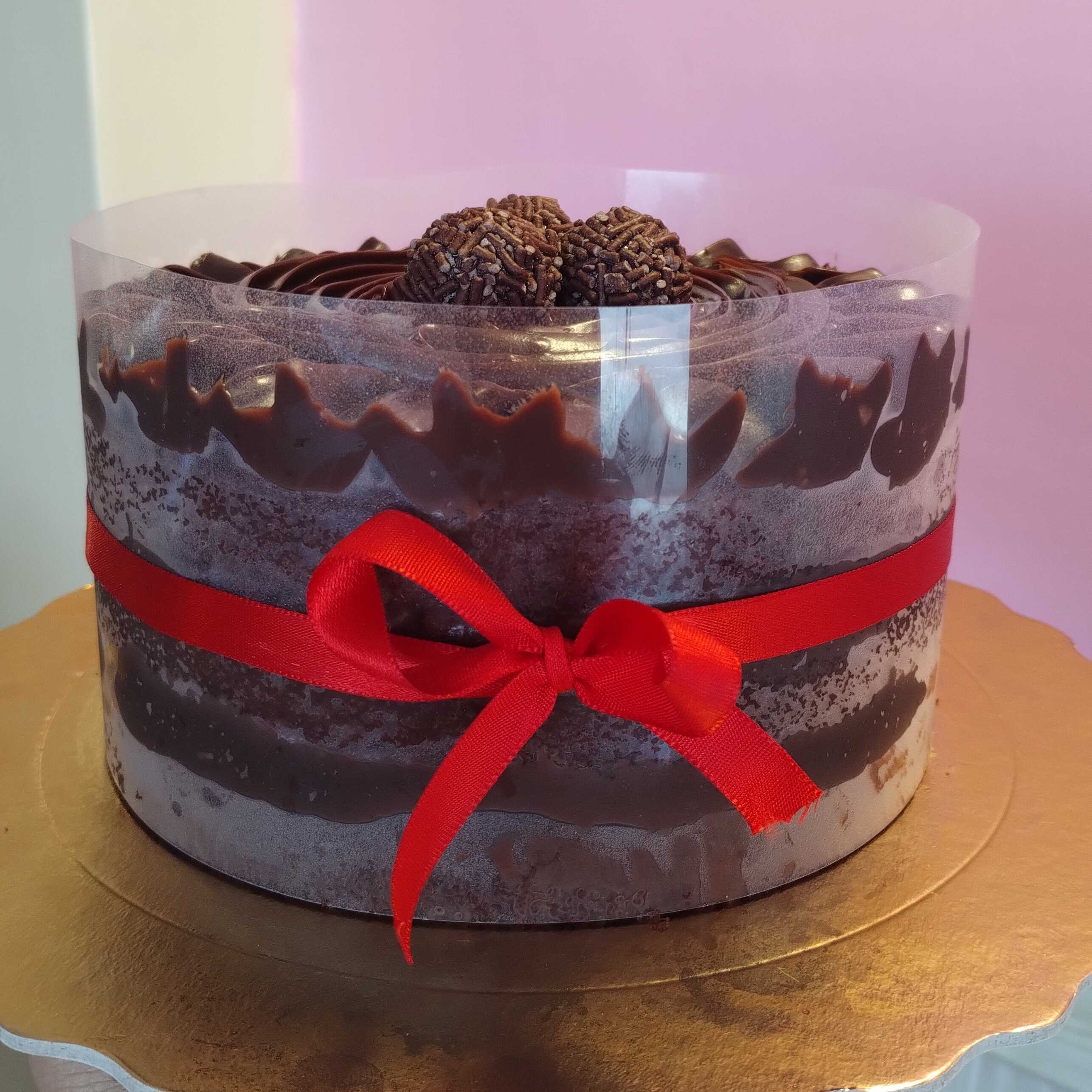 massa e recheio de chocolate 50% cacau