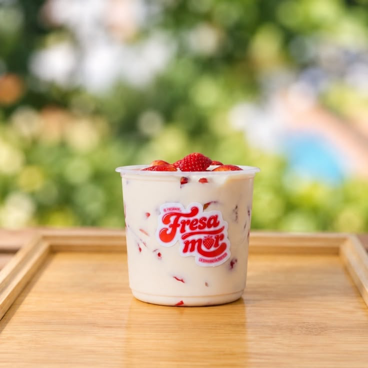Fresas con Crema y Queso 24 Onzas