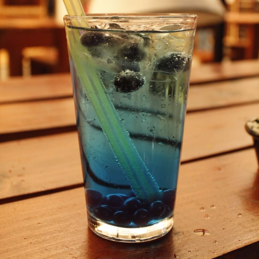 Soda italiana sabor mora azul