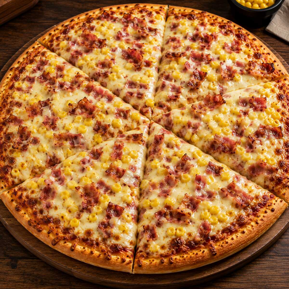 Pizza Tocineta Maíz 30cm 6 Porciones