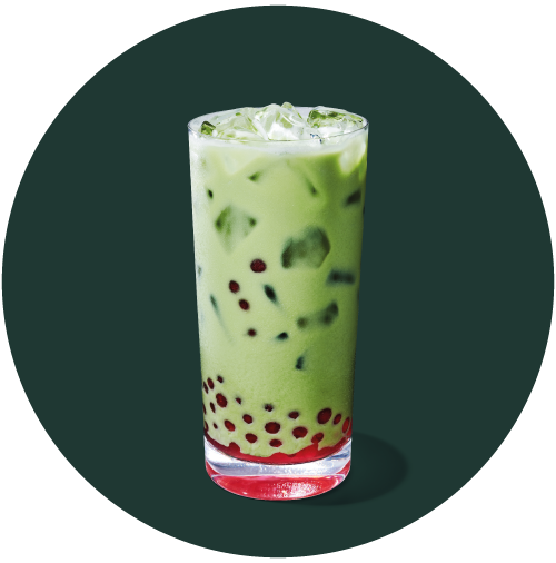 Matcha Latte Helado Perlas de frambuesa