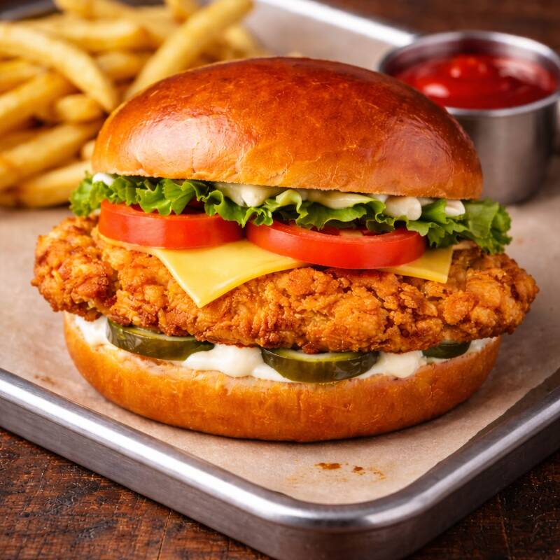 Hamburguesa de Pura Pechuga de Pollo