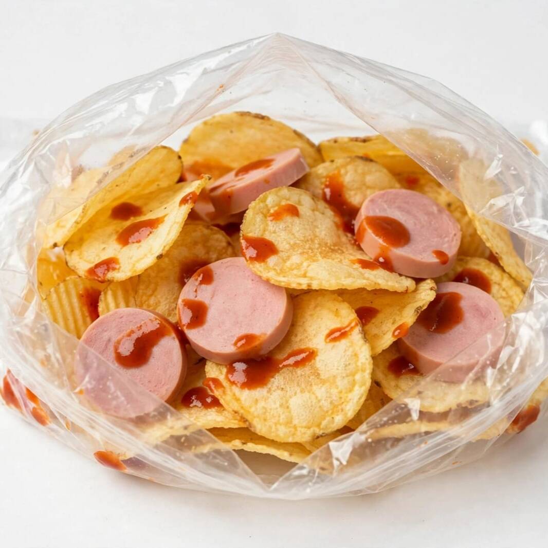 Papas Doradas 250 Gr con Salchicha