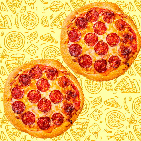 2 Pizzas Personales de Pepperoni