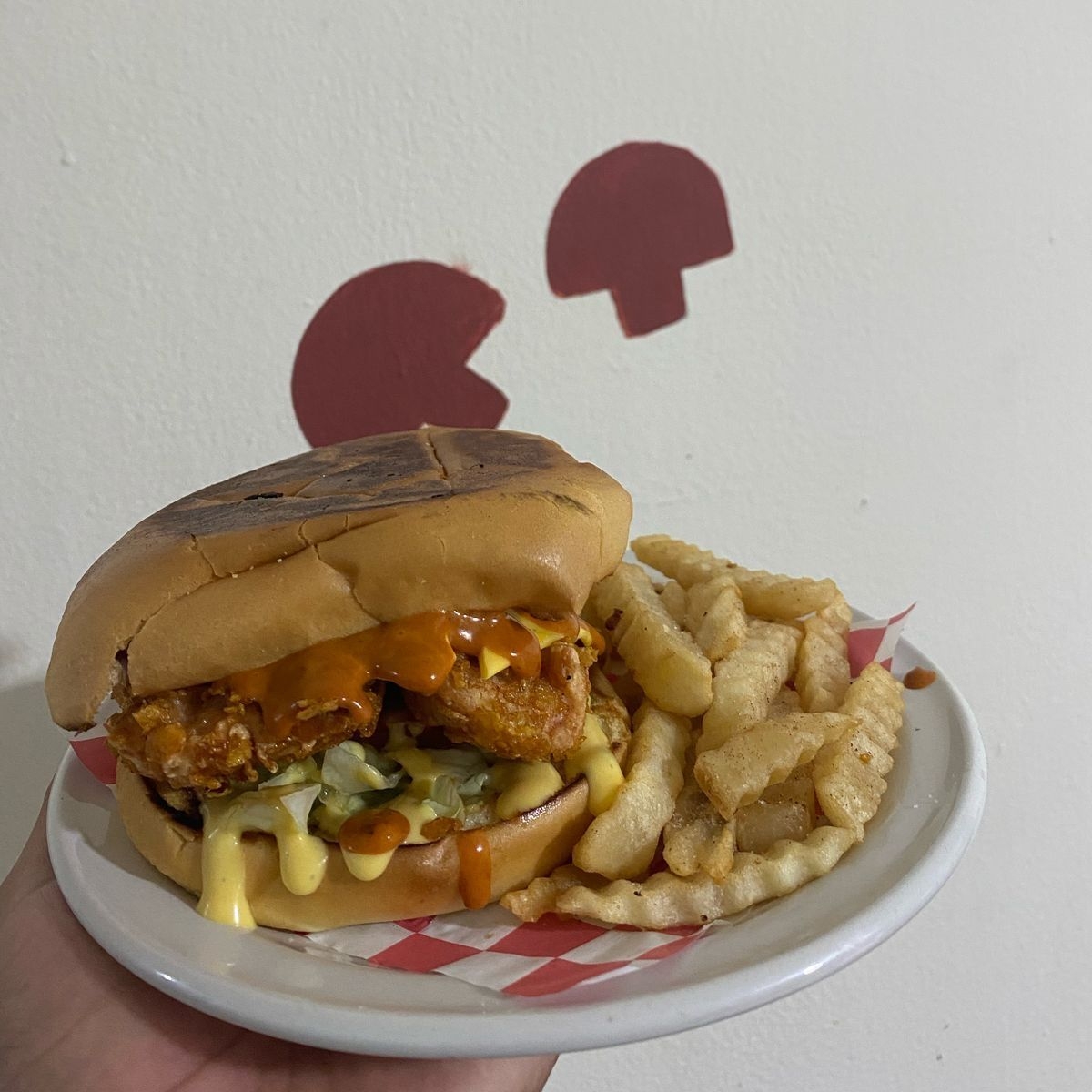 Hamburguesa de Pollo con Papas