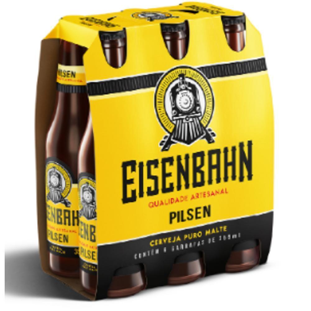 Eisenbahn Cerveja Pilsen Long Neck 355ml - Pack com 6 Unidades