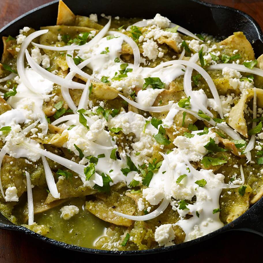 Chilaquiles Verdes con Queso