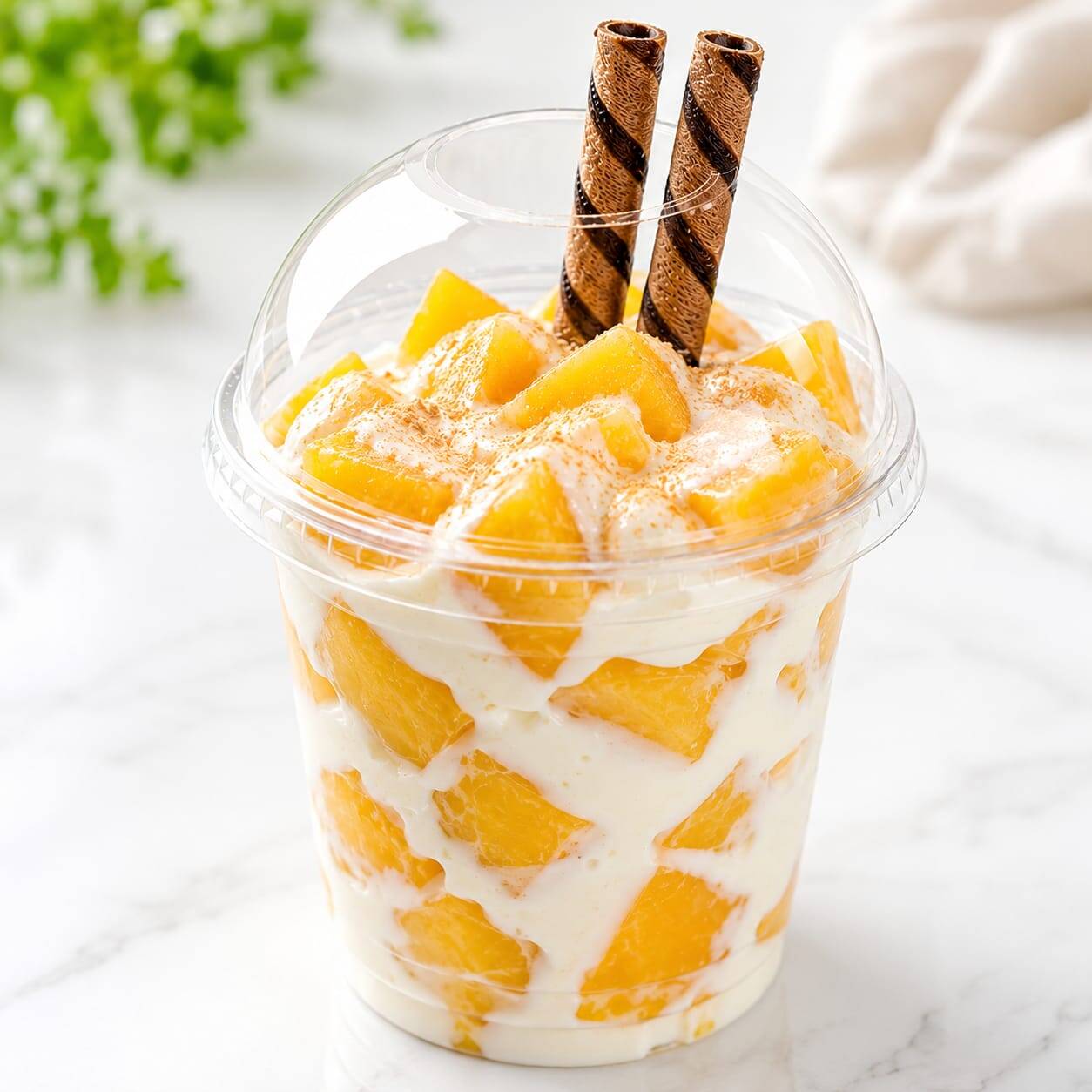 Duraznos con Crema