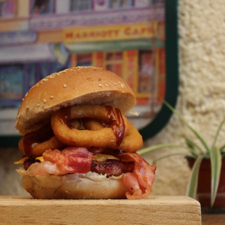 Burger Aros y Tocino