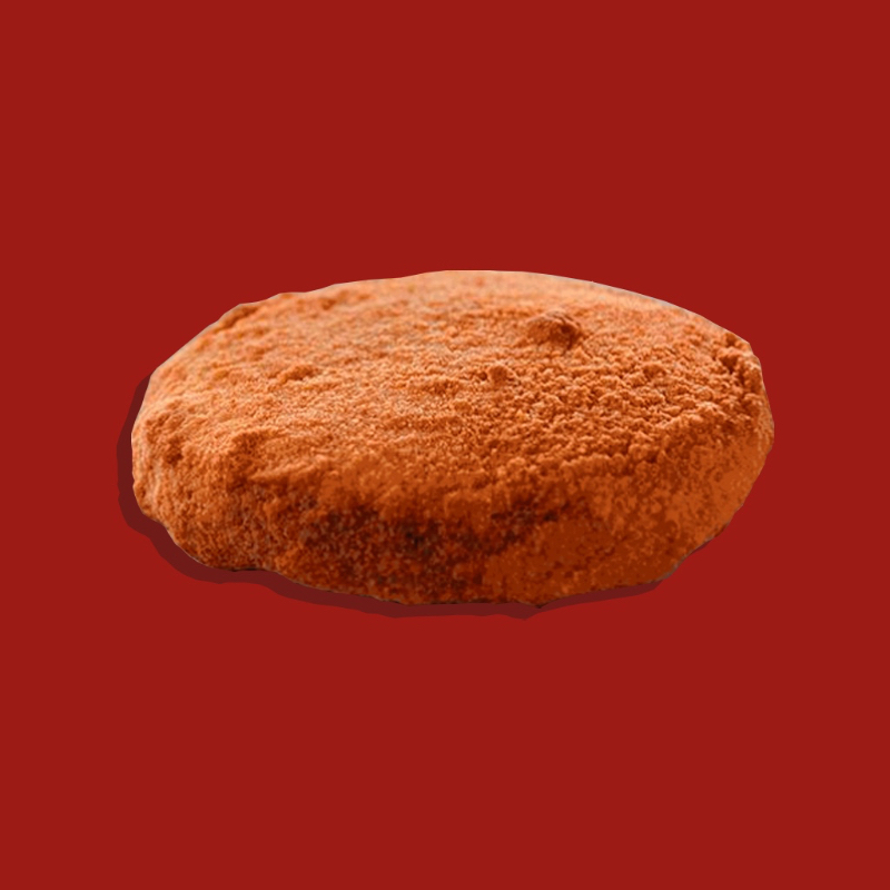 Discão de carne recheado generosamente com Queijo Mussarela frito em Óleo de algodão