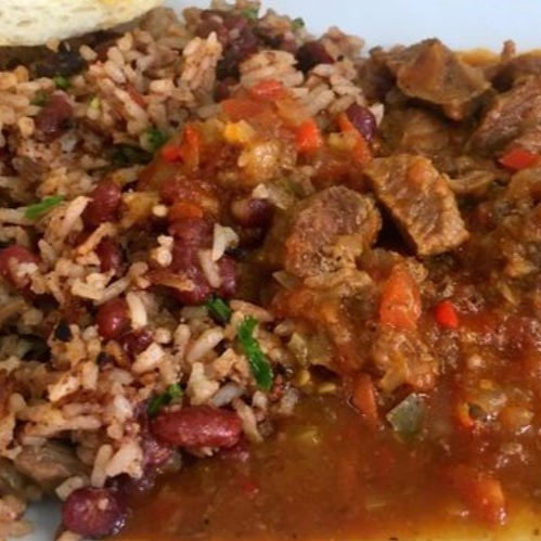 Pinto Con Carne y Huevo